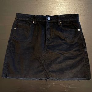 Black Jean Miniskirt